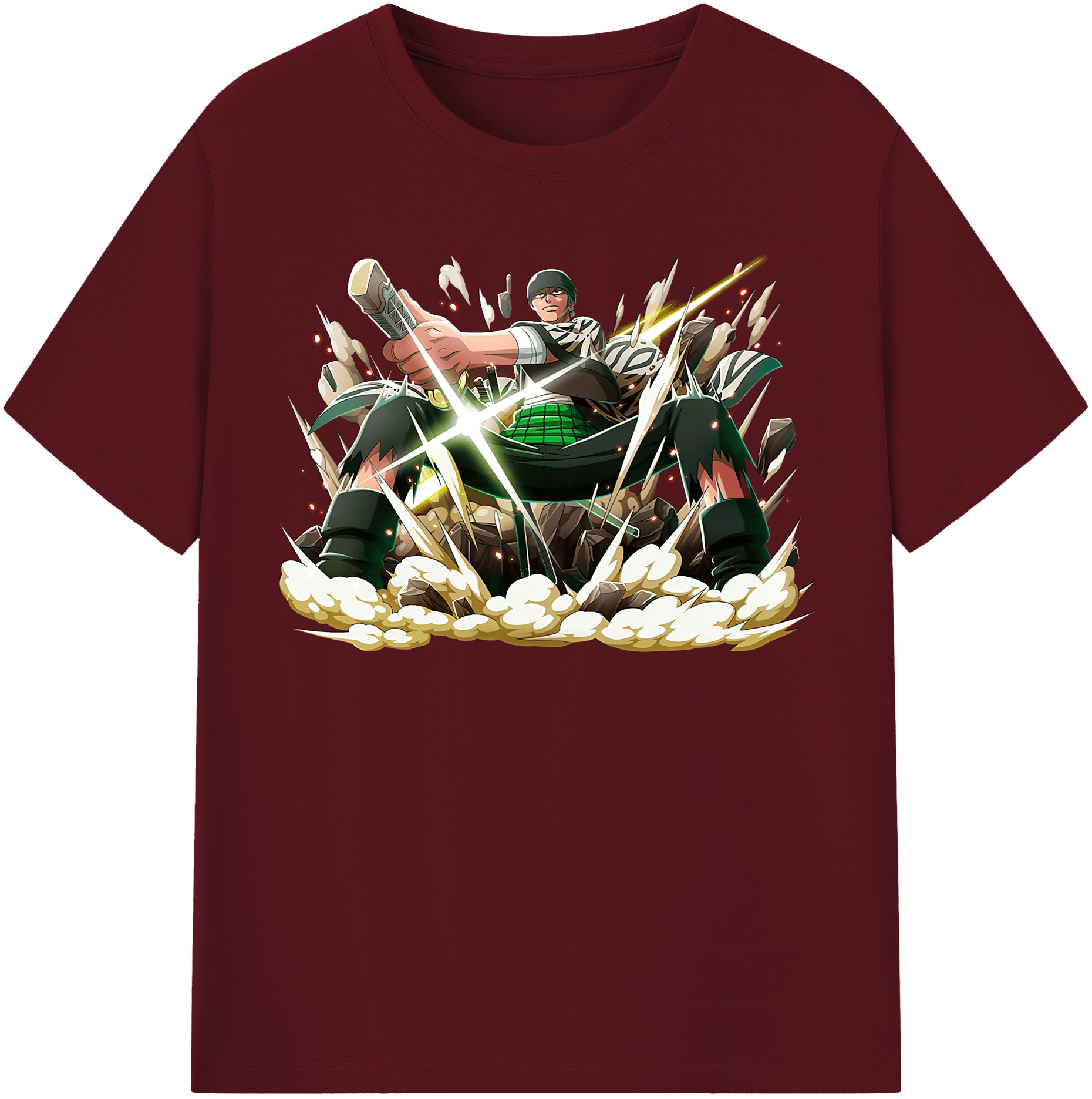 ワンピース ロロノア・ゾロ ONE PIECE Roronoa Zoro 綿100％半袖Tシャツ（フロントプリント）